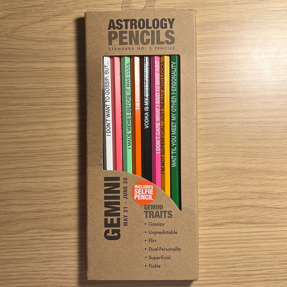 Astrology Pencils: Every Gemini needs these